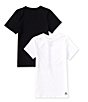 Color:Black - Image 1 - Little Boys 6-20 Short Sleeve Flight Base T-Shirt 2-Pack