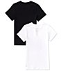 Color:Black - Image 2 - Little Boys 6-20 Short Sleeve Flight Base T-Shirt 2-Pack