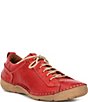 Color:Hibiscus - Image 1 - Fergey 56 Leather Lace-Up Oxford Sneakers