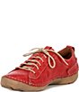 Color:Hibiscus - Image 4 - Fergey 56 Leather Lace-Up Oxford Sneakers