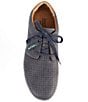 Color:Ocean - Image 5 - Men's Louis 06 Perforated Leather Lace-Up Oxfords
