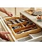 Color:Brown - Image 4 - Bamboo Expanding Cutlery Utensil & Gadgets Organizer