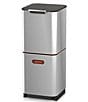 Color:Silver - Image 1 - Totem Compact 40-litre Waste Separation & Recycling Unit - Stainless