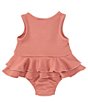 Color:Assorted - Image 2 - Baby Girls Newborn-9 Months Sleeveless Drop-Needle Skirted Knit Bodysuit