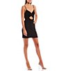 Color:Black - Image 3 - Sleeveless Twisted Keyhole-Front ITY Stretch Dress