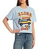 Color:Light Blue - Image 1 - Aloha Barbie™ Cropped Graphic T-Shirt