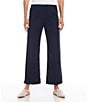 Color:Navy - Image 1 - Cropped Wide Leg Pant