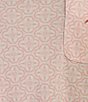 Color:Charmed Geo - Image 3 - Short Sleeve V-Neck Brushed Interlock Knit Charmed Geometric Bermuda Set