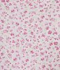 Color:Pink Ditsy - Image 3 - Short Sleeve V-Neck Brushed Interlock Knit Ditsy Floral Bermuda Short Pajama Set