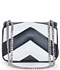 Color:Black/White - Image 2 - Agyness Chevron Crossbody Bag
