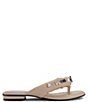 Color:Dusty Nude - Image 2 - Ceejay Pins Leather Thong Sandals