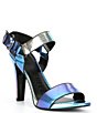 Color:Multi - Image 1 - Cieone Embossed Ankle Strap Buckle Detail Dress Sandals