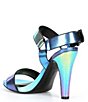 Color:Multi - Image 3 - Cieone Embossed Ankle Strap Buckle Detail Dress Sandals