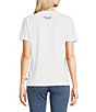 Color:White - Image 2 - Jersey Knit Crew Neck Short Sleeve City Sketch Tee Shirt