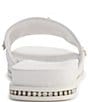 Color:Bright White - Image 3 - Jersey Leather Charm Slide Sandals