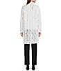 Color:Soft White - Image 2 - Lace Point Collar Long Sleeve Oversized Blouse