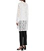 Color:Soft White - Image 4 - Lace Point Collar Long Sleeve Oversized Blouse
