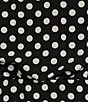 Color:Black/Soft White - Image 3 - Mock Neckline Sleeveless Polka Dot Midi Dress