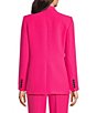 Color:Fuschia - Image 2 - Notch Lapel Long Sleeve Suit Blazer Jacket