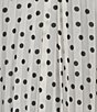 Color:White/Black - Image 4 - Polka Dot Print Pleated Mock Halter Neck Sleeveless Top