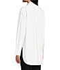 Color:White - Image 4 - Shopping Girl Poplin Long Sleeve Button Front Shirt