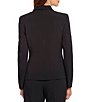 Color:Black - Image 2 - Crepe One-Button Long Sleeve Jacket