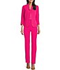 Color:Pink Perfection - Image 3 - Petite Stretch Crepe Long Sleeve Jacket
