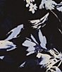 Color:Black/California Sky Multi - Image 4 - Plus Size Crepe Floral Print Flare Hem A-Line Midi Skirt