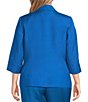 Color:Rivera - Image 2 - Plus Size Square 3/4 Cuffed Sleeves Snap Front Jacket
