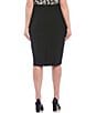 Color:Black - Image 2 - Plus Size Stretch Crepe Skimmer Skirt