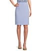Color:California Sky - Image 1 - Stretch Crepe High Waisted Coordinating Pencil Skirt