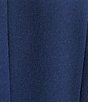 Color:Blue Quartz - Image 3 - Textured Crepe Notch Lapel Patch Pocket Button Front Jacket Skirt Set