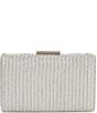 Color:Silver - Image 1 - Chainstone Minaudiere Clutch