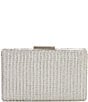 Color:Silver - Image 2 - Chainstone Minaudiere Clutch
