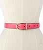 Color:Pom Pom Pink - Image 4 - 1#double; Leather Belt