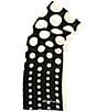 Color:Black/Cream - Image 3 - Dots And Bubbles Oblong Scarf