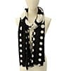 Color:Black/Cream - Image 5 - Dots And Bubbles Oblong Scarf