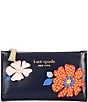 Color:Parisian Navy Multi - Image 1 - Dottie Bloom Flower Small Slim Bifold Wallet
