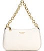 Color:Parchment - Image 1 - Jolie Pebbled Leather Small Convertible Crossbody Bag