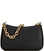 Color:Black - Image 2 - Jolie Pebbled Leather Small Convertible Crossbody Bag