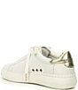Color:Optic White/Pale Gold - Image 3 - Lift Leather Gold Detail Sneakers