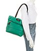 Color:Wintergreen - Image 4 - Puffy Nylon Small Tote Bag
