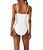 Color:Ivory - Image 2 - Scallop V-Neck One Piece Swimsuit