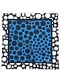 Color:Blue Multi - Image 3 - Snow Dot Bandana Square Scarf