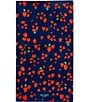 Color:Navy/Red - Image 1 - Strawberries & Stems Beach Towel