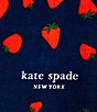 Color:Navy/Red - Image 2 - Strawberries & Stems Beach Towel