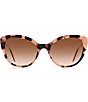 Color:Pink Havana - Image 2 - Women's Amberlee 55mm Cat Eye Sunglasses