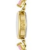 Color:Gold - Image 2 - Women's Monroe Multicolored Jeweled Analog Gold Stainless Steel Brass Bracelet Watch