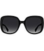 Color:Black - Image 2 - Women's Wenona 56mm Square Sunglasses