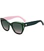 Color:Green - Image 1 - Yolanda Square Sunglasses